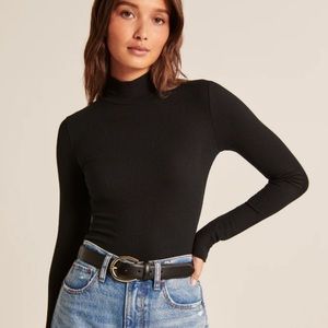 Nwot A&F Black Mockneck